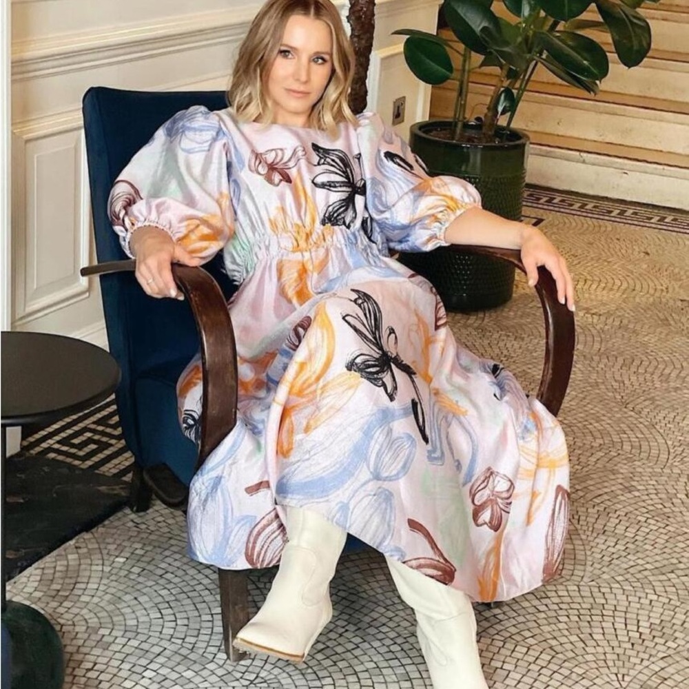 STINE GOYA Multicolor Floral Long Sleeve Dress